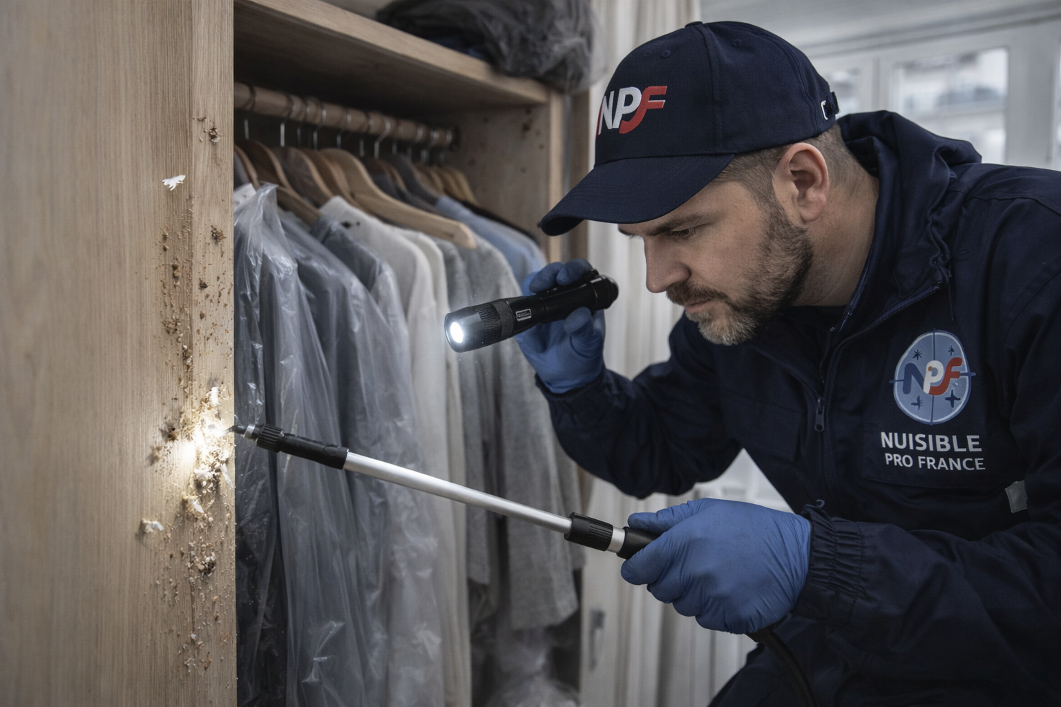 mite alimentaire vestimentaire frelon désinsectisation Nuisible Pro France